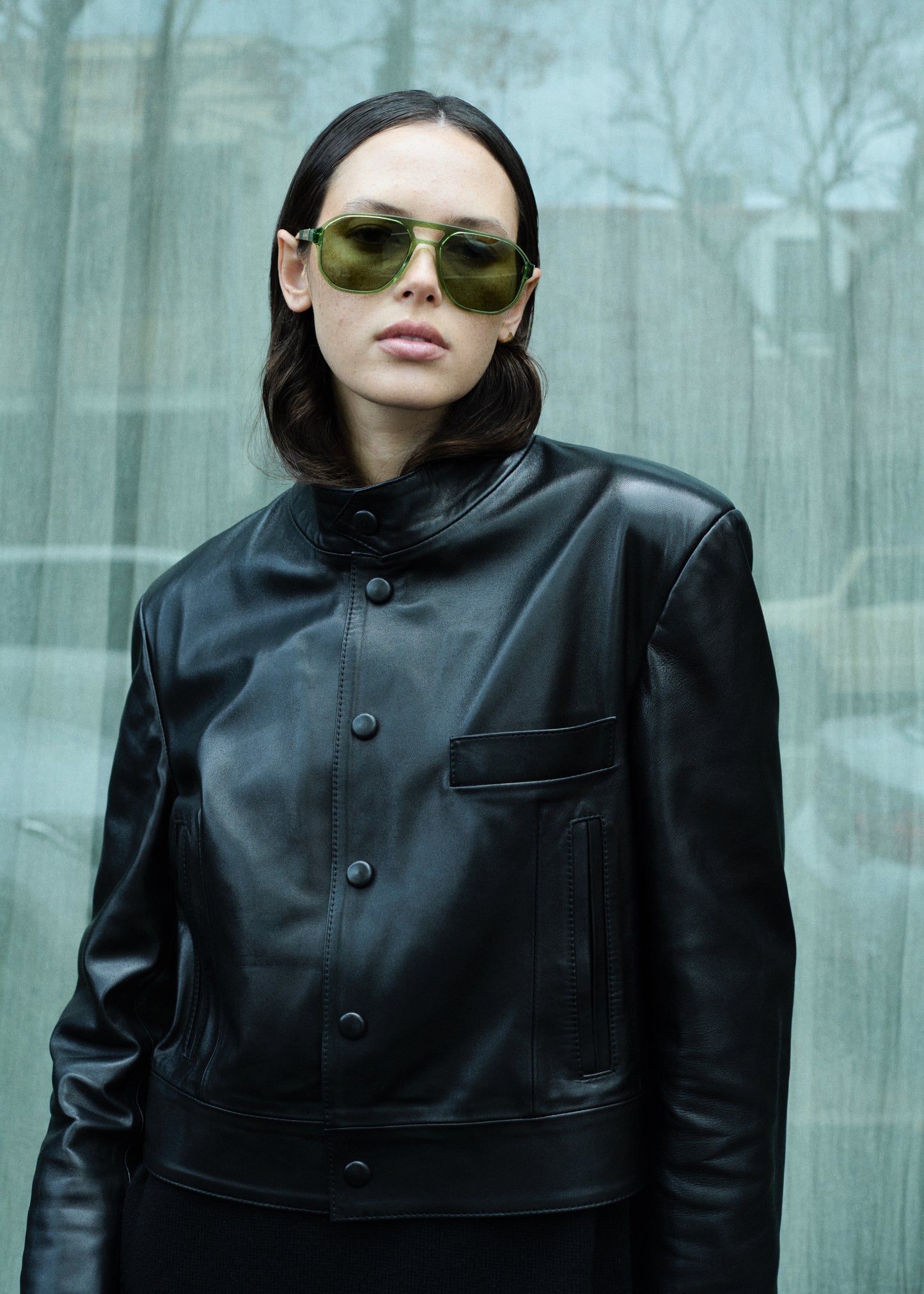 Clemence - Moss Green Acetate Sunglasses